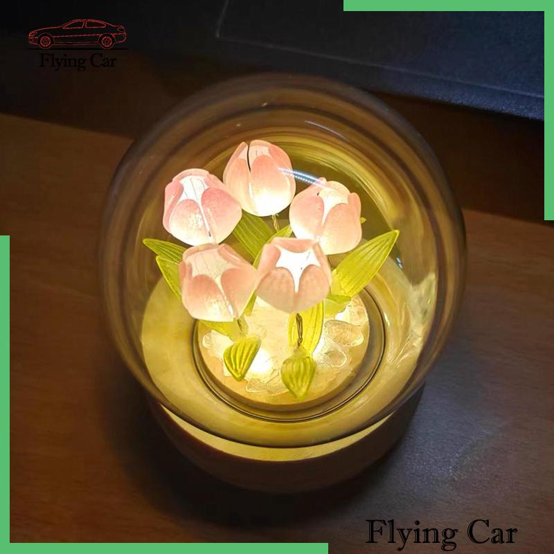 Bộ 2 Đèn Ngủ Hình Bông Hoa Dùng Trang Trí Bàn DIY