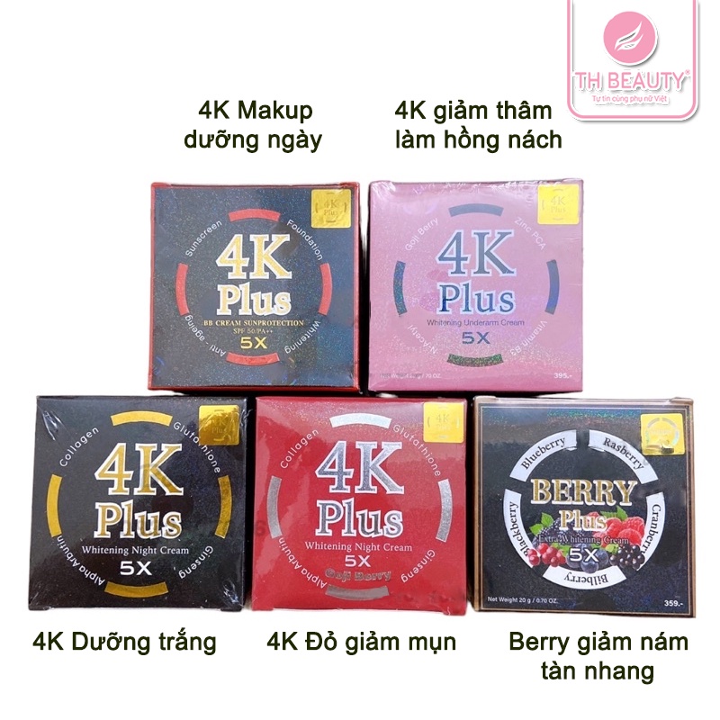 Kem sâm 4K 5X Thái Lan dưỡng da, chiết xuất nhân sâm