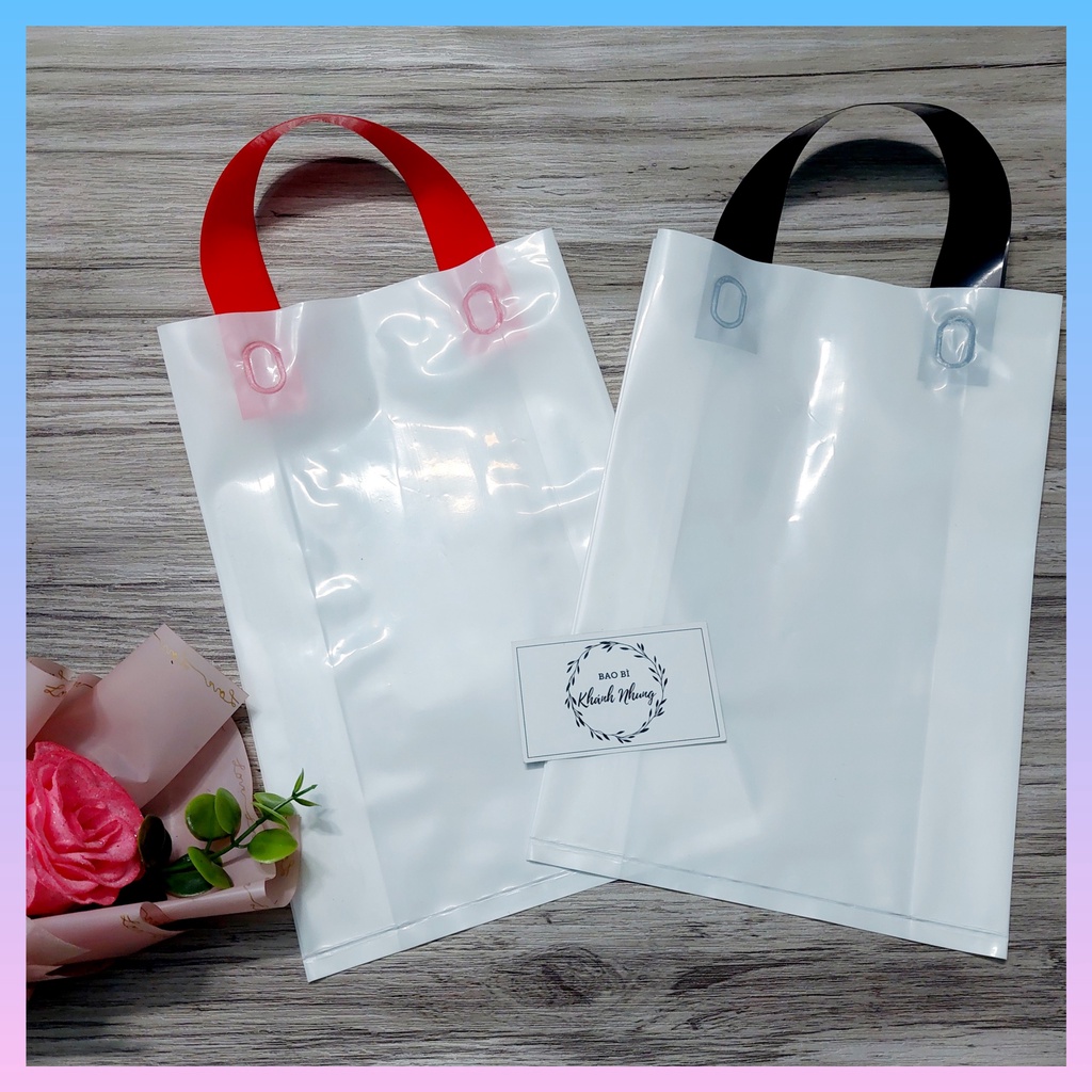 1KG TÚI TRẮNG ÉP QUAI SANG TRỌNG (NHẬN IN LOGO THƯƠNG HIỆU)