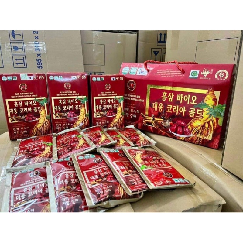 Nước Hồng Sâm Red Ginseng Bio Deawoong Korea Gold 80ml. hộp 30 gói