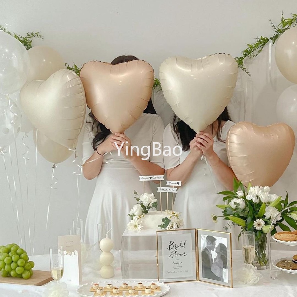 Bong Bóng Nhôm Hình Số Màu Kem 32 / 40 Inch Trang Trí Tiệc Cưới / Sinh Nhật / Năm Mới