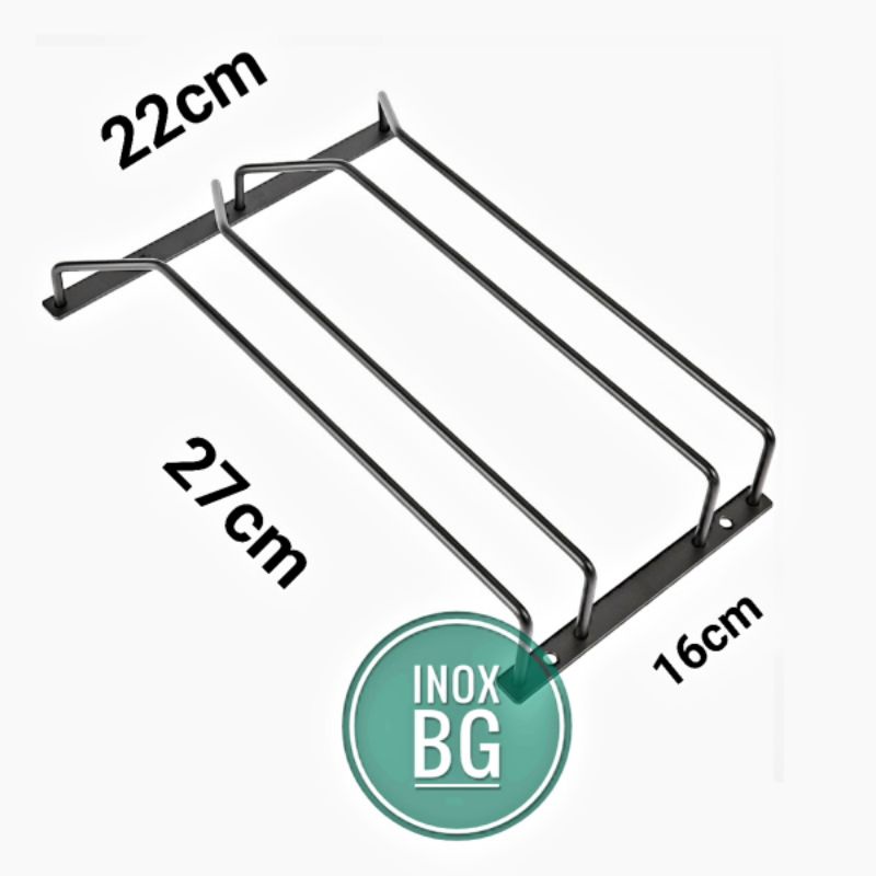 Giá treo ly, gài ly mạ vàng bóng sâu 27cm
