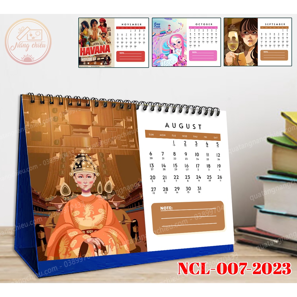 Lịch để bàn 2023 có ngày âm kích thước 16.5*25cm_Quà tặng ý nghĩa của doanh nghiệp cho nhân viên