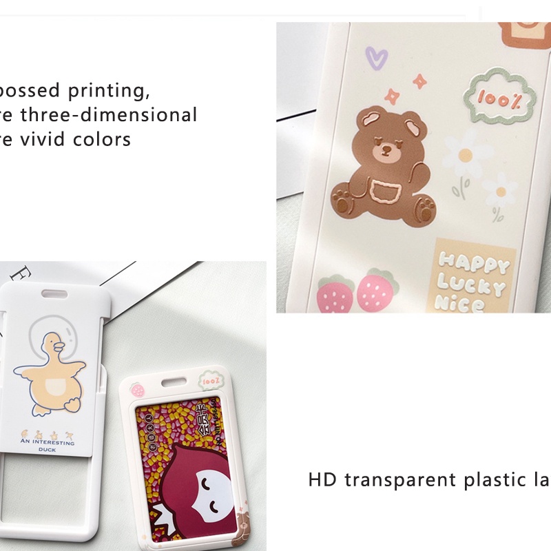 Dây Buộc Thẻ Co Giãn Dập Nổi Hình Gấu / Hành Tinh / Thỏ Dễ Thương Cho Nam Và Nữ