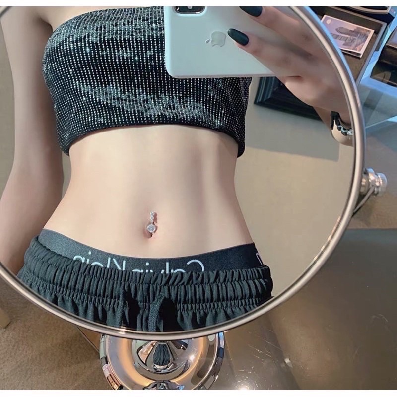 Khuyên rốn Ciara bạc s925 xi kim  - HuongGiangSilver