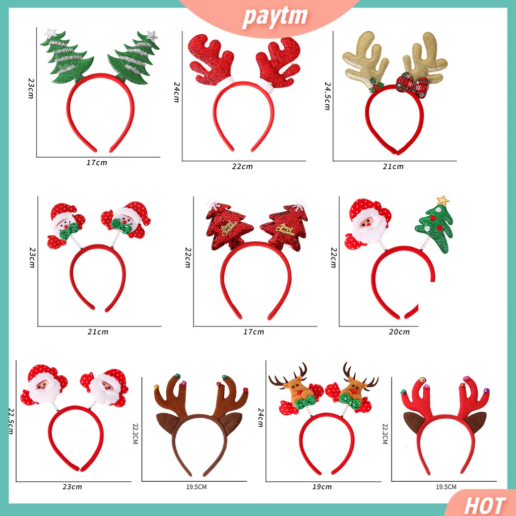 [PTM] Băng Đô Sừng Hươu Bằng Vải Nhẹ Nhàng Trang Trí Giáng Sinh Thông Dụng Cho Trẻ Em