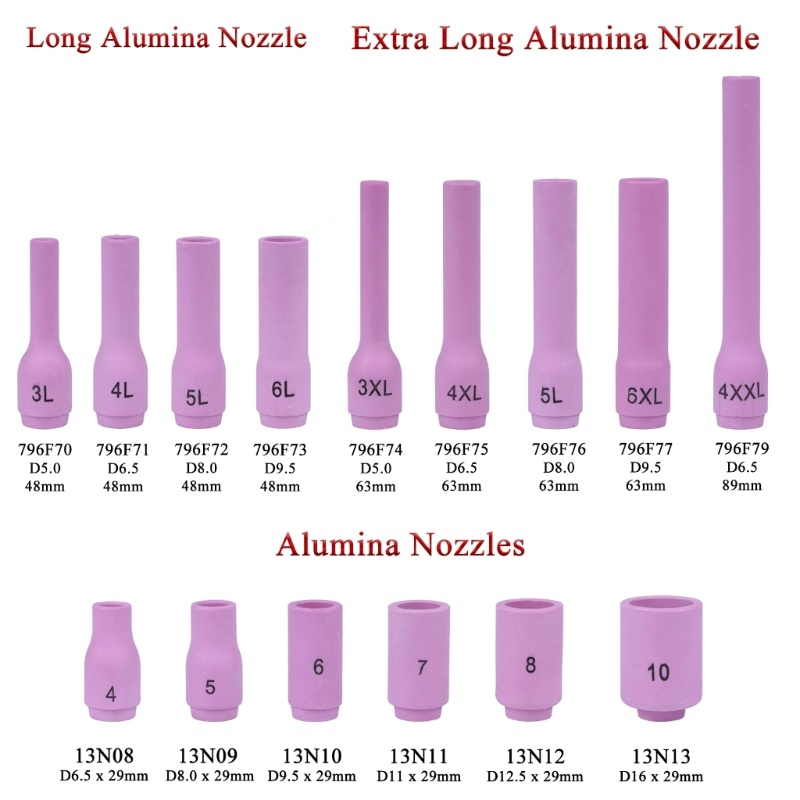 Set 46 Nắp Đậy Ống Kính Máy Khò TIG WP9 WP20 TIG Tiện Dụng