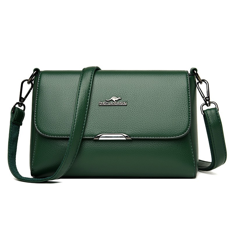 Túi Đeo Chéo Da Mềm Hình Vuông Màu Trơn Thời Trang 2022 Cho NữTúi Xách Phong Cách Đường Phố Cho Mẹ Và Bé