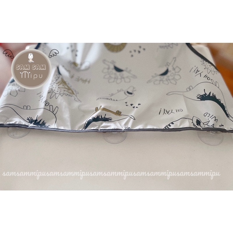 Áo Yếm Chống Thấm Không Tay Thân Ngắn Cho Bé Ăn Dặm BLW Từ 6m đến 2y Có Nút Hít Mặt Bàn - Shop Mẹ Sam