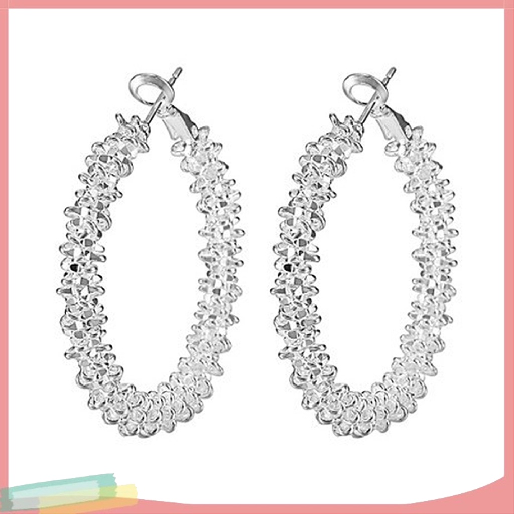 Đôi Khuyên Tai Hình Vòng Tròn Lớn Độc Đáo Thời Trang Cho Nữ