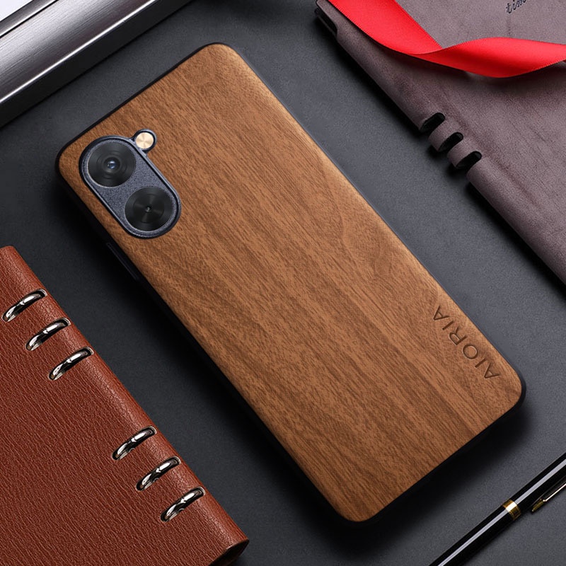 Ốp Bao Da Điện Thoại Họa Tiết Vân Gỗ Cho oppo realme 10 pro plus 5g realme 10 pro Ốp