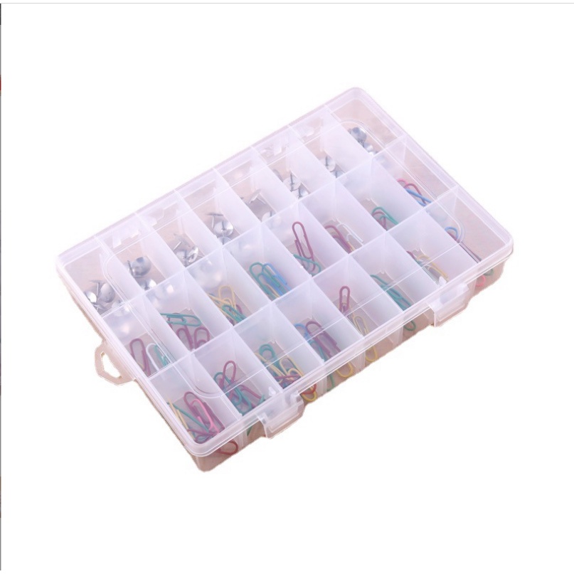 Hộp Đựng Trang Sức 24/15/10 Ngăn Mini Trong Suốt Có Thể tháo Ráp Các Ngăn PINKWISH K166
