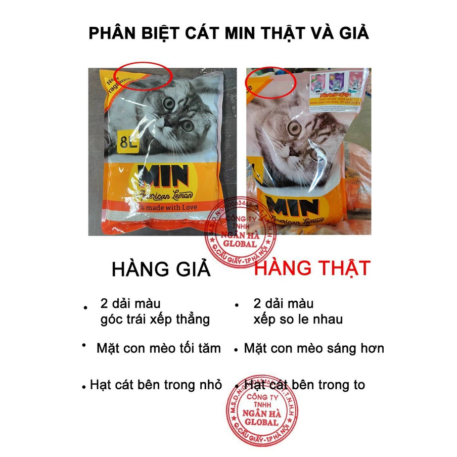 CÁT MIN 8L - CÁT VỆ SINH CHO MÈO