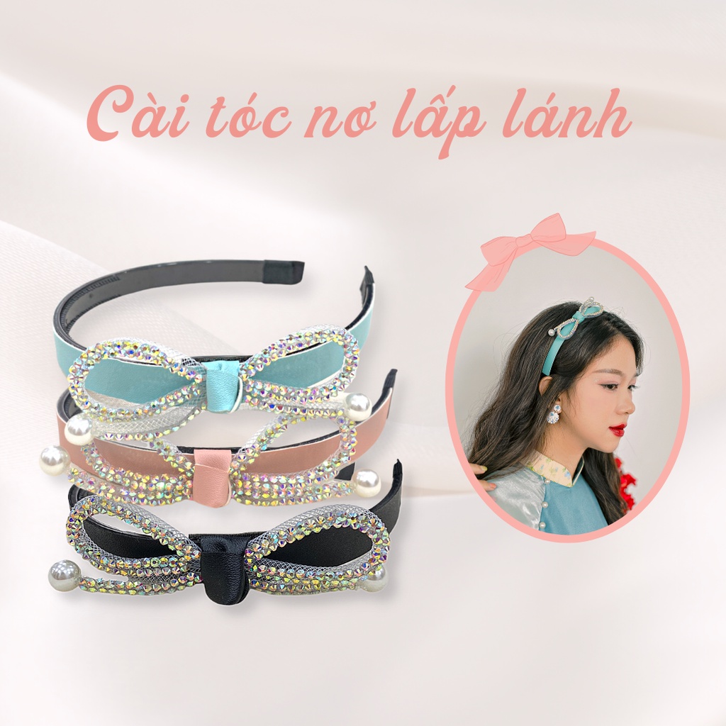 Sumire Store Cài tóc nơ lấp lánh