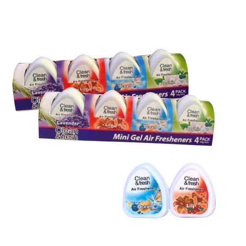 Set 4 Hộp Gel Thơm Khử Mùi Tủ Quần Áo, Trong Xe Hơi, Toilet Làm Thông Thoáng Và Mang Lại Hương Thơm Dịu Nhẹ