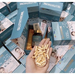 Viên uống trắng da mờ nám glutathione 1000 mg - glutathione 2000mg - hỗ trợ làm đẹp da hộp 30 viên