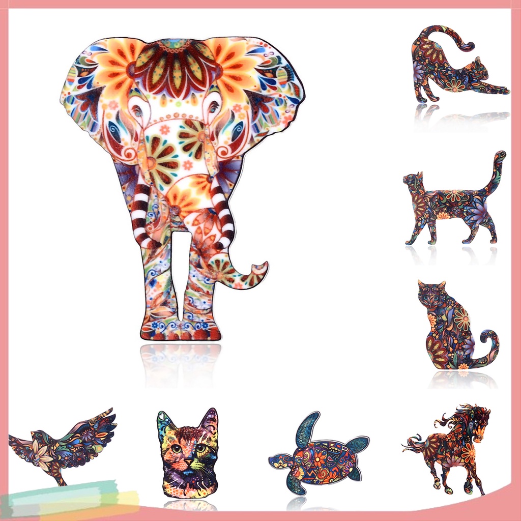 Huy hiệu cài áo họa tiết động vật đáng yêu tiện lợi