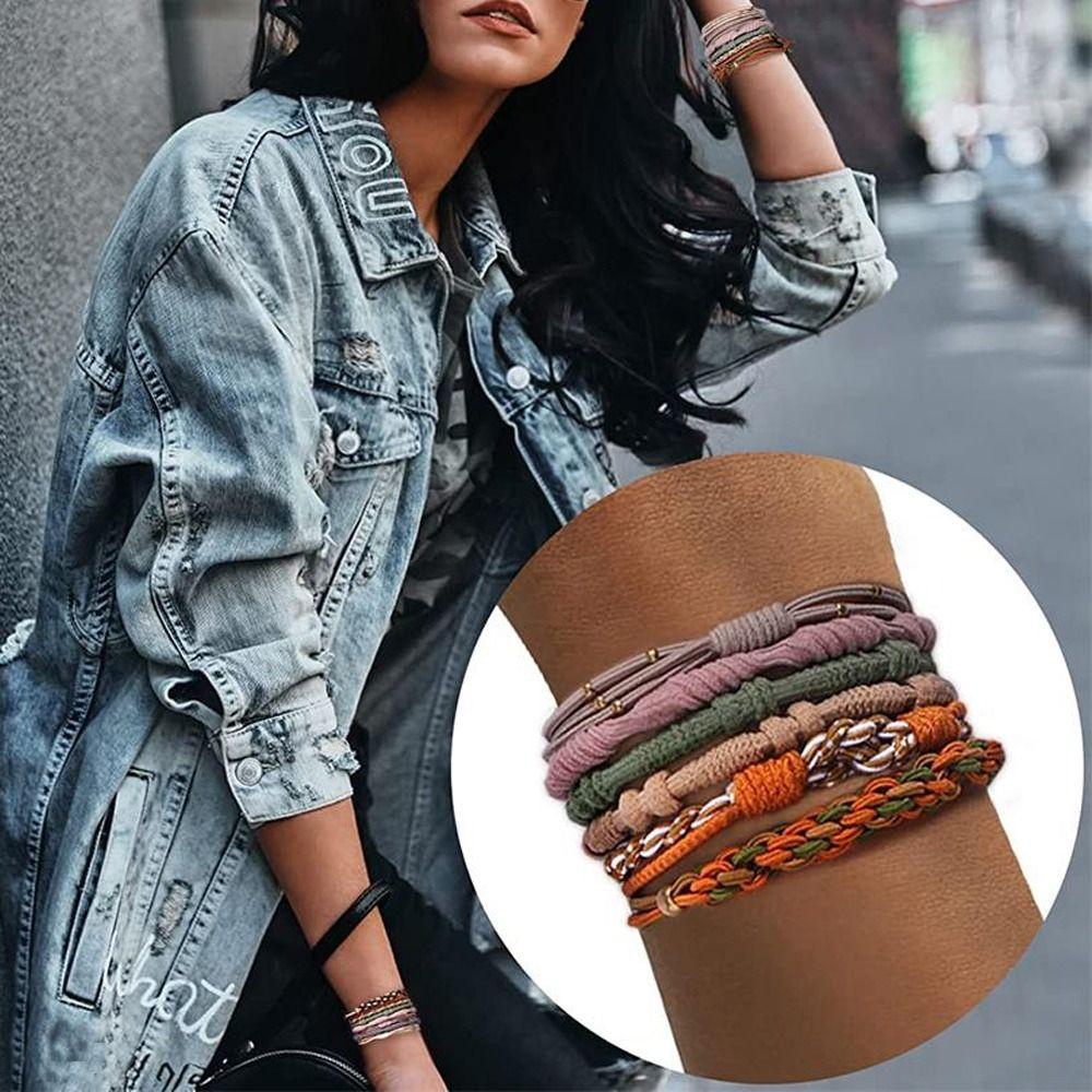 FOREVER Dây Cột Tóc Dày Dặn Nhiều Màu Sắc Phong Cách Boho Thời Trang Cho Nữ