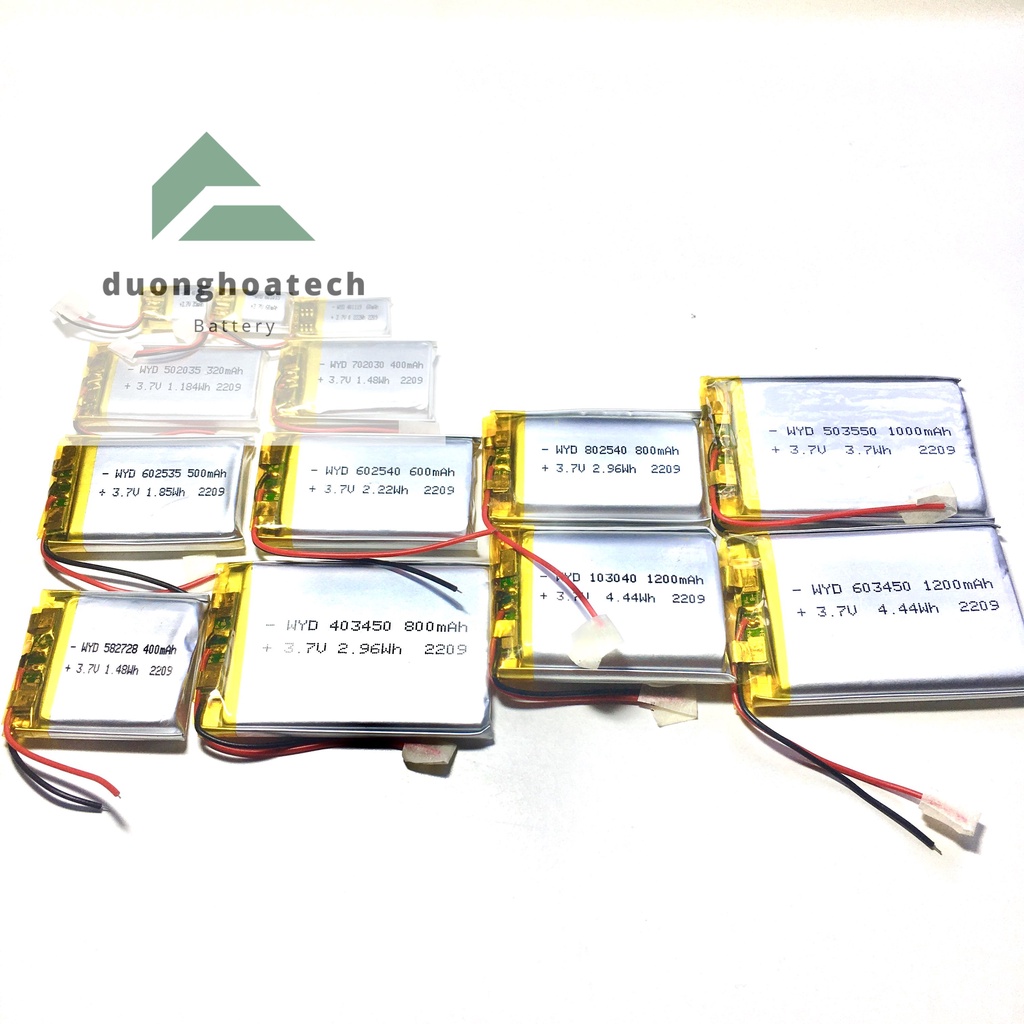 Pin Li-Po Lithium Polymer 3.7V Dung Lượng 80mAh 4x09x30mm Dùng Cho Tai Nghe Bluetooth Các Loại