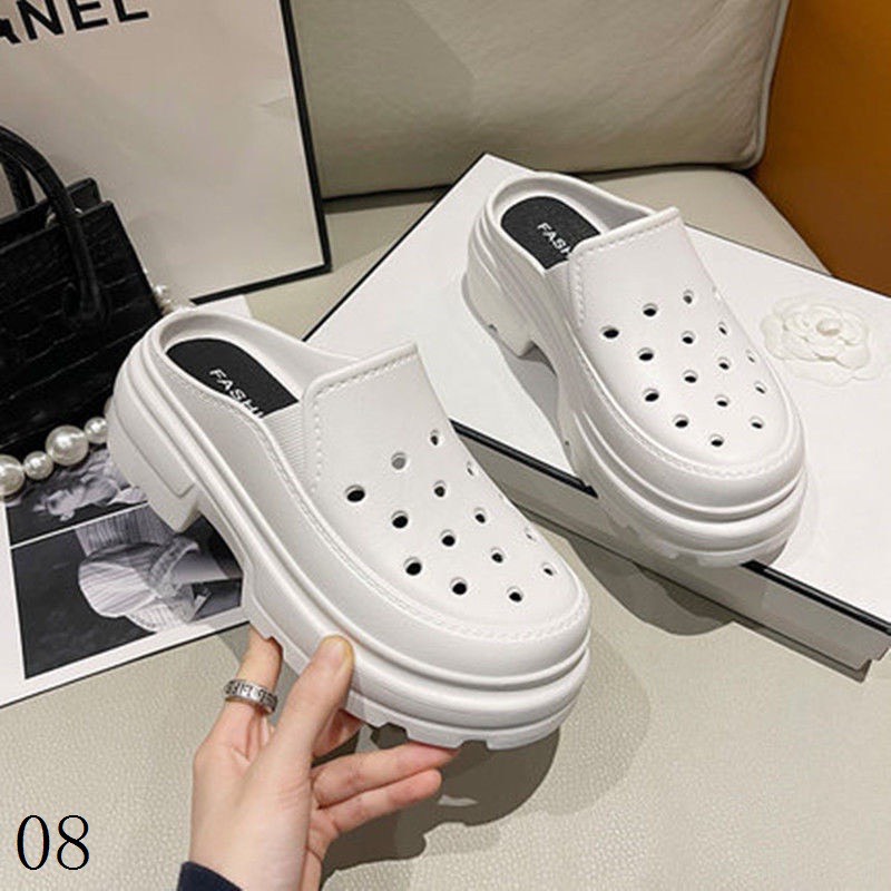 Dép Cross kèm charm đế cao 6cm siêu dễ thương cực êm chân