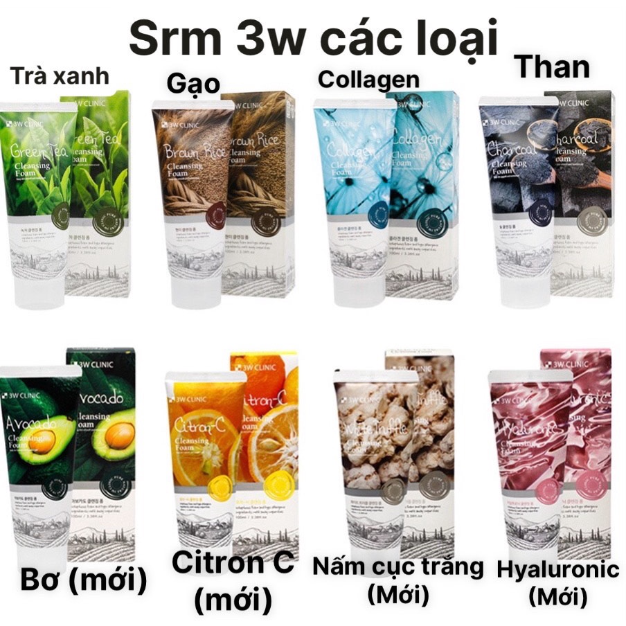 Sữa Rửa Mặt 3W Clinic 100ml Hàn Quốc