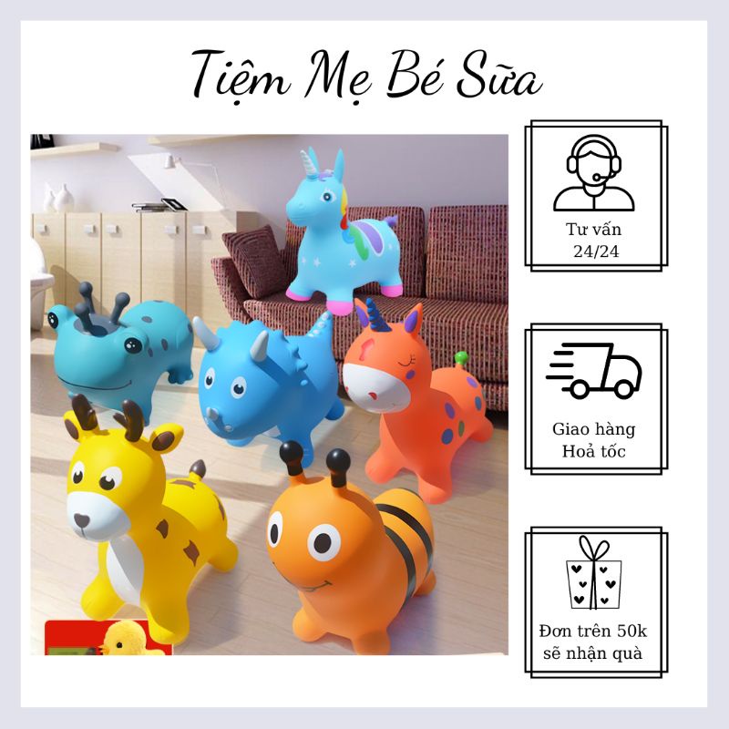 Thú Nhún Hươu Con Có Nhạc PVC cao cấp an toàn cho bé