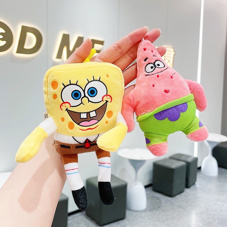 Móc Khóa Hình Nhân Vật Hoạt Hình SpongeBob Nhồi Bông Đáng Yêu