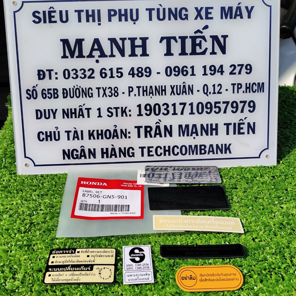 Tem thông số Wave/ Dream mã 901