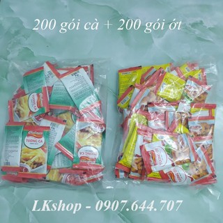 200 gói Tương cà Cholimex + 200 gói Tương ớt Cholimex