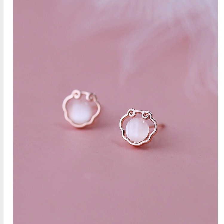 Khuyên Tai Bạc 925 Hình Đám Mây Điều Ước Phong Cách Trung Hoa Mới Cho Nữ