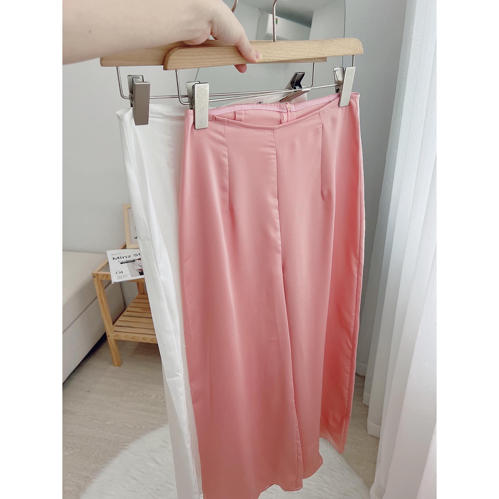 Quần Áo Dài Dáng Suông Nữ Minz Store Mã 3478A, Thiết Kế Chất Liệu Lụa Mềm Mại