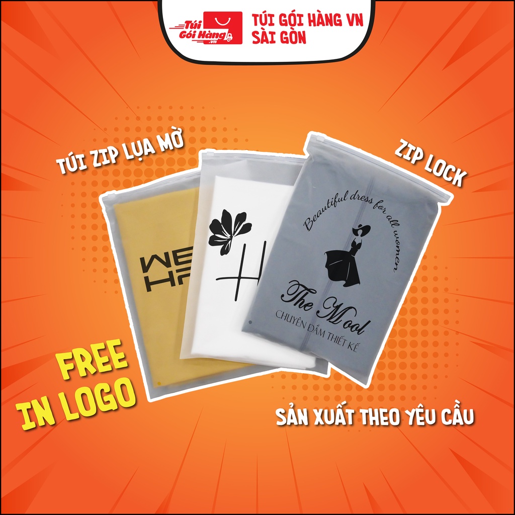 Túi Zip CPE Lụa Mờ Khóa Kéo - Sản Xuất và In Logo Theo Yêu Cầu