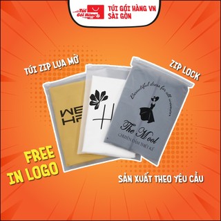 Túi zip cpe lụa mờ khóa kéo - sản xuất và in logo theo yêu cầu