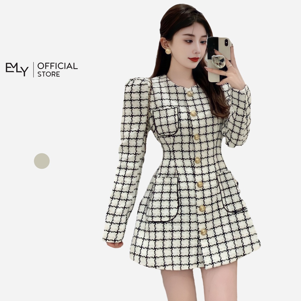 Đầm tay dài thu đông Emilyshop ulzzang