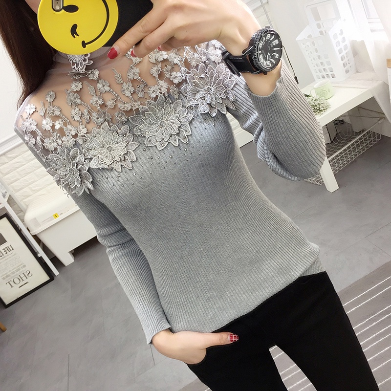 Áo Thun Tay Dài Cổ Cao Ôm Dáng Phong Cách Hàn Quốc Thời Trang Thu Đông Cho Nữ  Pu
