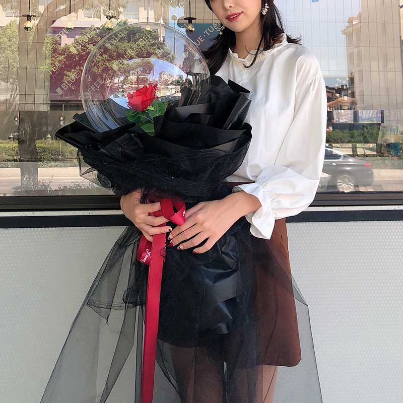 Bong Bóng Đèn Led Trong Suốt Hình Hoa Hồng Dùng Trang Trí Tiệc Cưới / Valentine TCH JP5