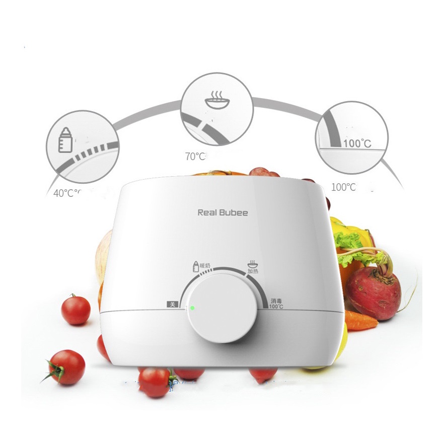 Máy hâm sữa Real Bubee 2 bình cổ rộng - Bảo Hành 12 Tháng - CHÍNH HÃNG