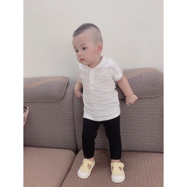 Áo polo trắng cho bé HM auth 4m-4y