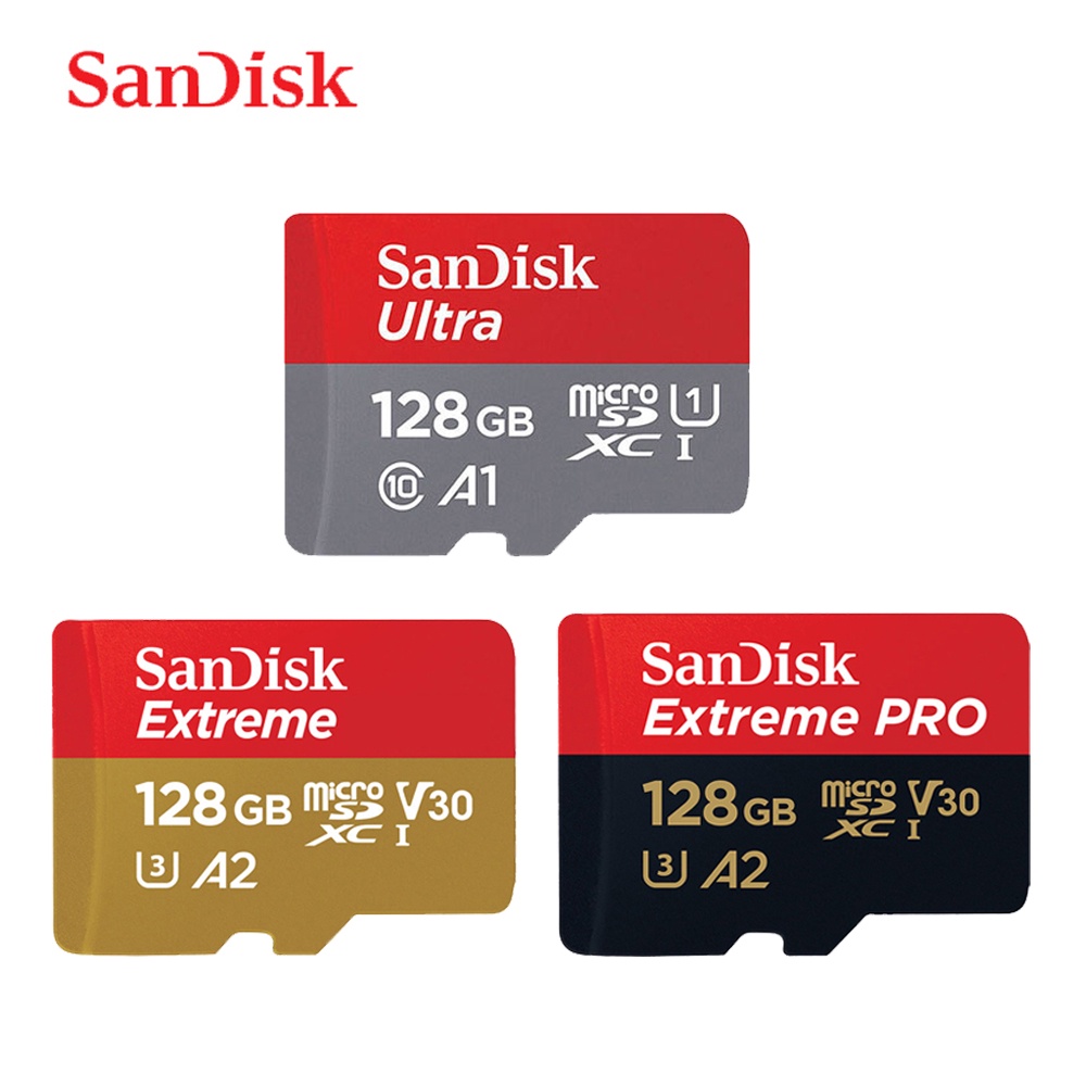 SANDISK Thẻ Nhớ Micro SD 128GB 200GB 256GB 16GB 64GB 32GB Class 10 UHS-1 U3 SDHC / SDXC Max 200MB / s TF
