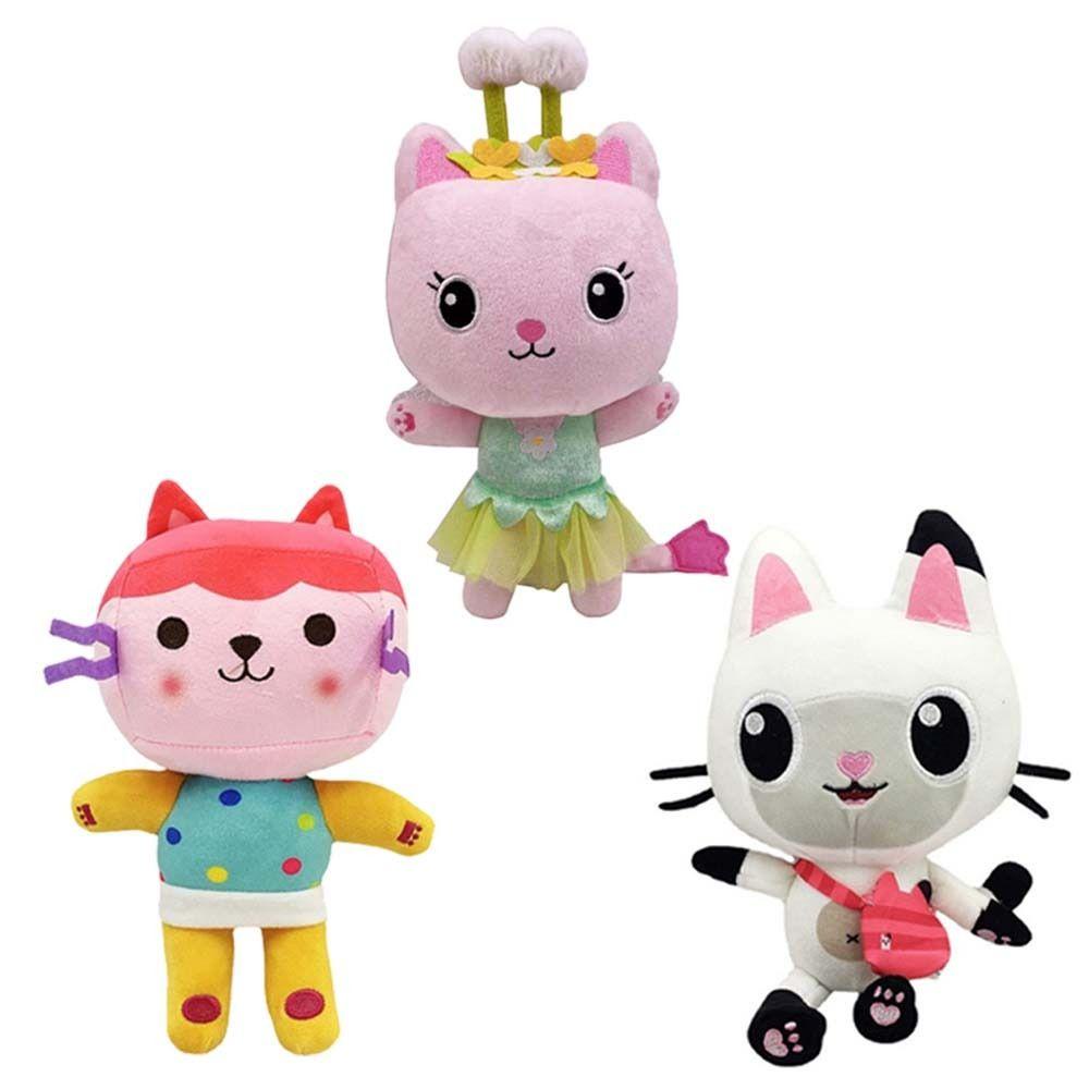 ANEMONE Búp Bê Nhồi Bông Hình Mèo Hoạt Hình 25CM Trang Trí Nhà Cửa