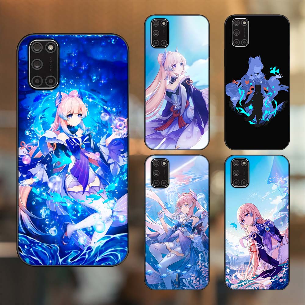 Ốp lưng Oppo A52, A92 viền đen in hình Sangonomiya Kokomi Genshin Impact
