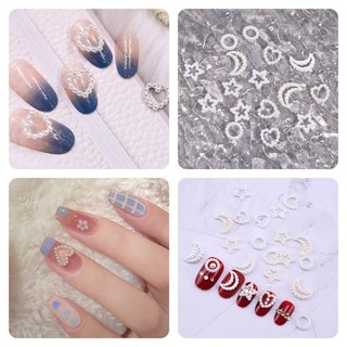 Set 25c hạt trai - phụ kiện nails - trang trí móng