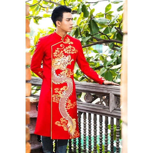 áo dài tết con rồng