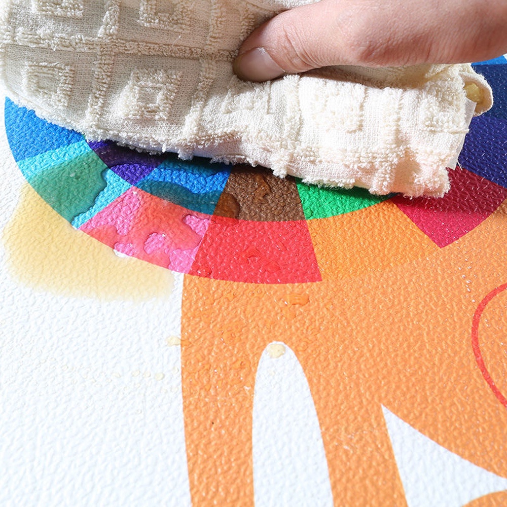 Miếng Dán Tường 3D Bằng Xốp Mềm Kháng Nước Cách Nhiệt Chống Va Chạm Tự Dính Hình Động Vật Hoạt Hình Trang Trí Phòng Bé