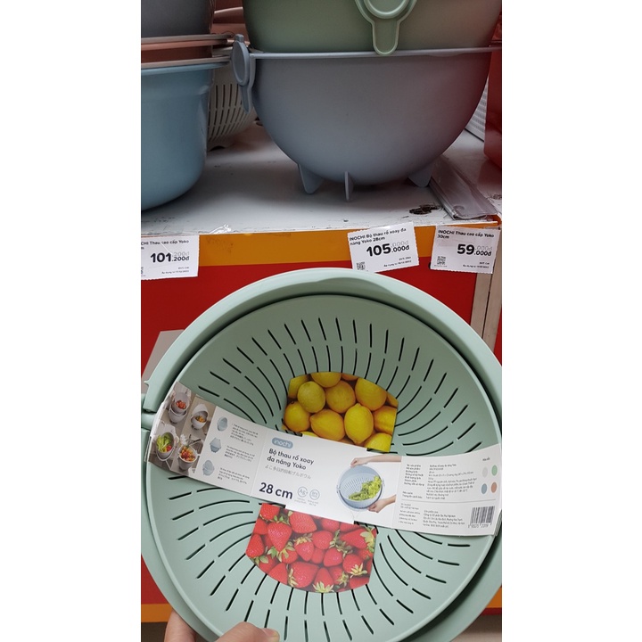 Bộ thau rổ xoay đa năng Yoko 30cm Chính hãng INOCHI