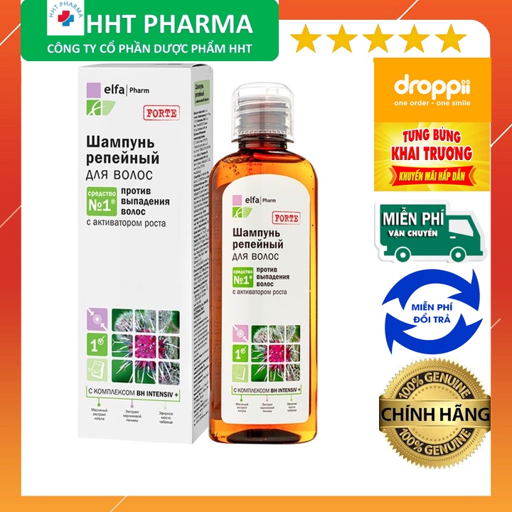 Dầu gội chống rụng tóc và kích thích mọc tóc cây Ngưu Bàng Elfa Pharm Ba Lan 200ml