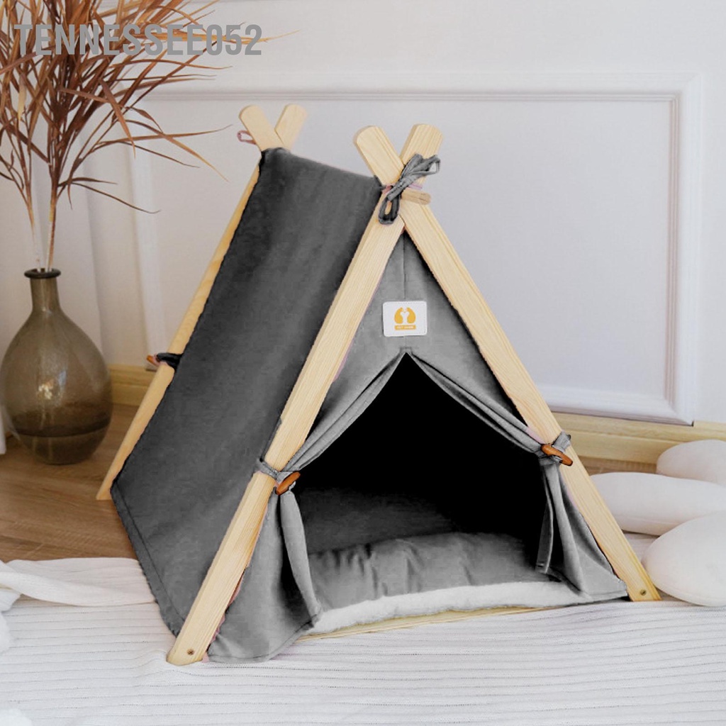 [Hàng HOT] Lều thú cưng - Nhà Chuồng chó mèo kèm đệm nằm Không Gian Rộng Lớn Di Động Đa Năng Màu Xám【Tennessee052】