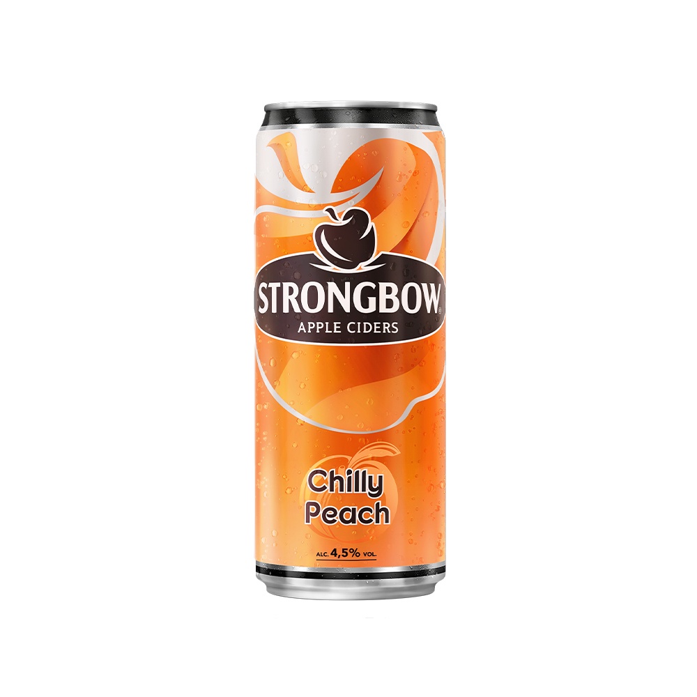 HỎA TỐC HCM - Thùng 24 lon nước táo lên men Strongbow Vị Đào 330ml/lon