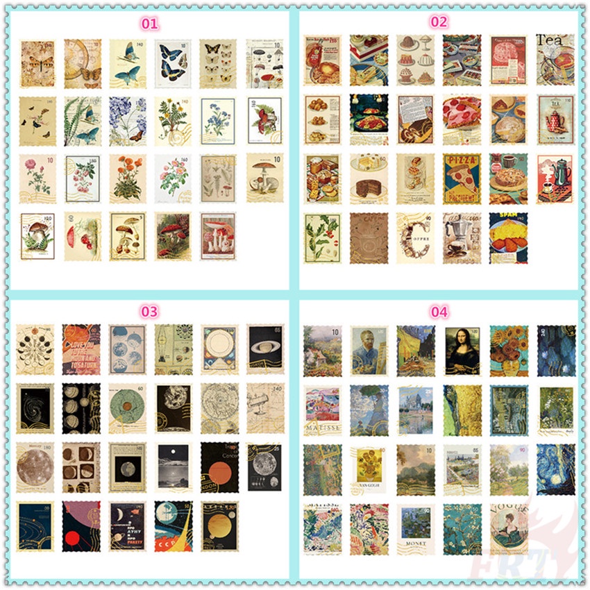 Hộp 45 Món Đồ Chơi Chất Lượng Cao ❉ Miếng Dán Niêm Phong Tem Nghệ Thuật ❉ Sticker Dán Trang Trí Sổ Nhật Ký DIY