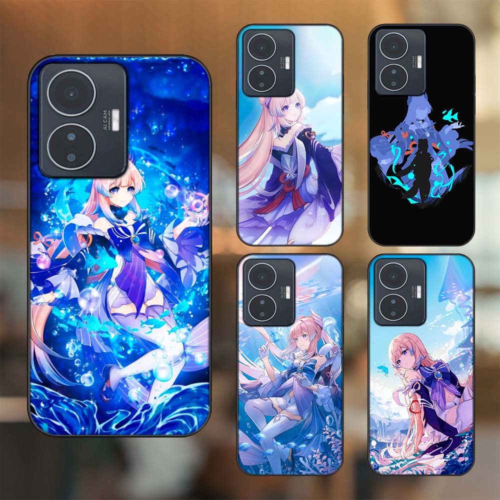 Ốp lưng Vivo Y55 2022 viền đen in hình Sangonomiya Kokomi Genshin Impact